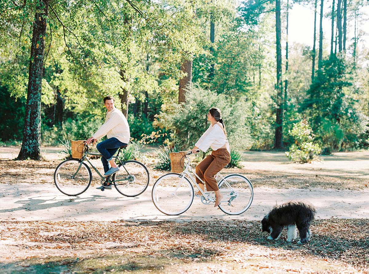wavering place dog bikes film contax 645 portra 800 film wedding elopement proposal